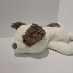 Mary Meyer Stuffed Puppy Dog 17" Floppy Body White Brown Spots Plush